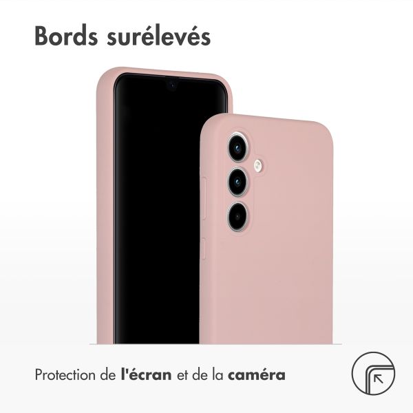 Accezz Coque Liquid Silicone Samsung Galaxy A35 - Rose