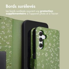imoshion Étui de télephone portefeuille Design Samsung Galaxy A54 (5G) - Green Flowers