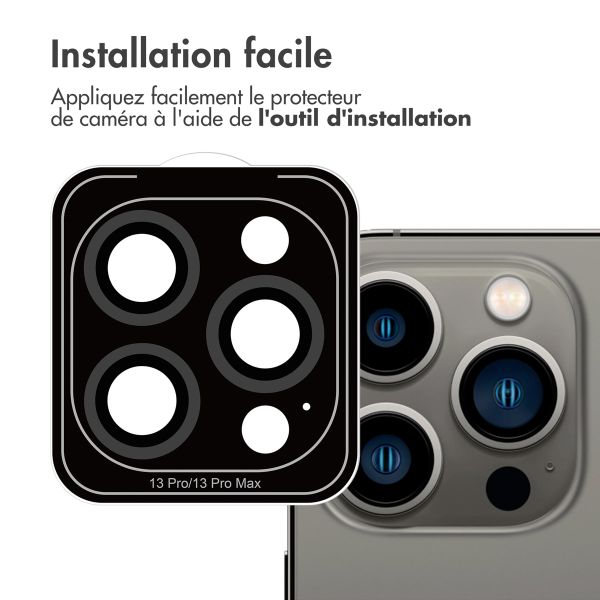 imoshion ﻿Lot de 2 protections d'objectif de caméra Apple iPhone 13 Pro / 13 Pro Max - Noir