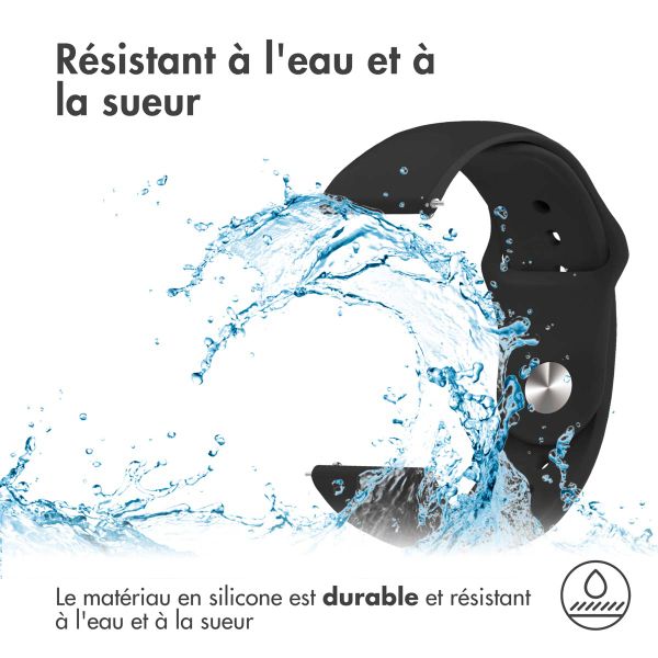 imoshion Bracelet sport en silicone  - Connexion universelle 20 mm - Noir