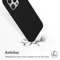 Accezz Coque Liquid Silicone avec MagSafe Apple iPhone 15 Pro Max - Noir