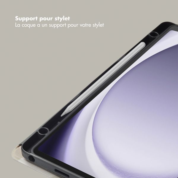 Selencia Coque tablette Vivid Samsung Galaxy Tab A9 Plus - Desert Waves Beige