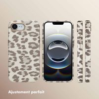 Selencia Coque Sabi imprimé panthère avec MagSafe Apple iPhone 16e - Soft Ivory