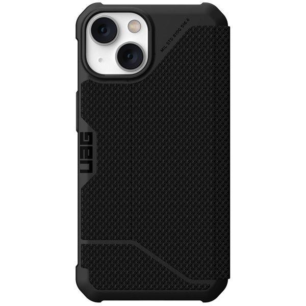 UAG Etui de téléphone portefeuille Metropolis iPhone 14 - Kevlar Black