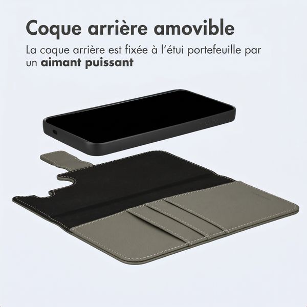 imoshion Étui portefeuille luxe 2-en-1 amovible Samsung Galaxy S25 FE - Vert