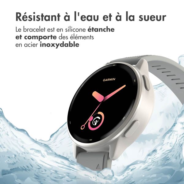 imoshion Bracelet QuickFit® en silicone  - Connexion Garmin 22 mm - Gris
