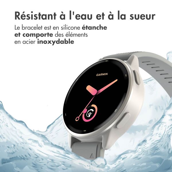 imoshion Bracelet QuickFit® en silicone - Connexion Garmin Watch 22 mm - Gris