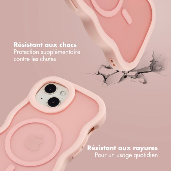 Selencia Coque arrière Wavy avec MagSafe Apple iPhone 14 / 13 - Soft Pink