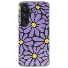 imoshion Coque design pour Samsung Galaxy S25 - Tropical Violet Flowers Connect