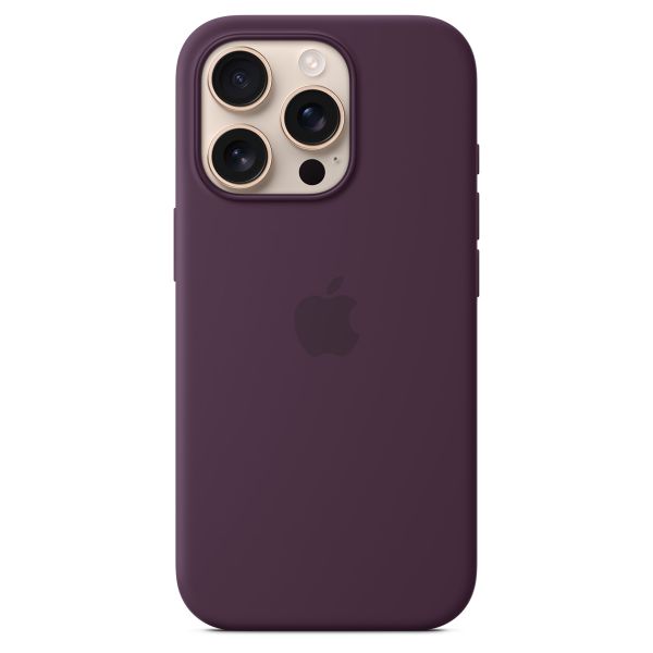 Apple Coque en silicone MagSafe iPhone 16 Pro - Plum