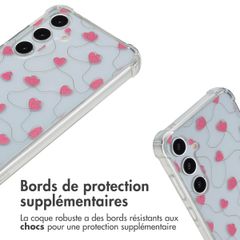 imoshion Coque Design avec cordon Samsung Galaxy A55 - Dusty Rose Connected Hearts