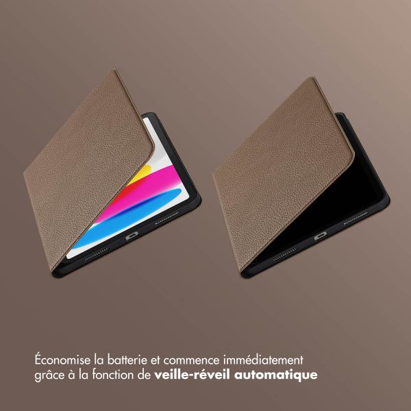 Selencia Coque tablette Riva Apple iPad 11 (2025) 11 pouces A16 / iPad 10 (2022) 10.9 pouces - Mocha Brown