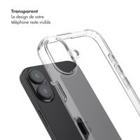 Selencia Coque arrière avec crochets amovibles Apple iPhone 16 - Transparent