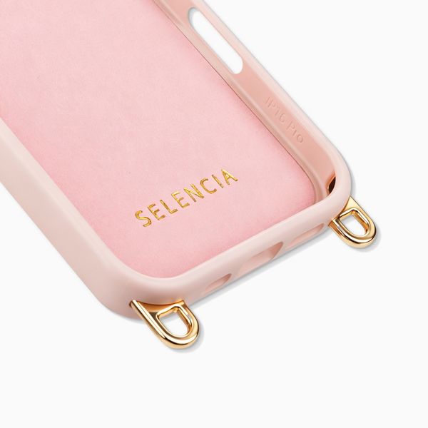 Selencia Coque arrière Rivièra avec MagSafe avec crochets amovibles Apple iPhone 16 Pro - Sorbet Pink