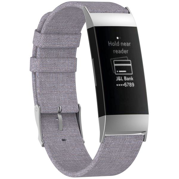 imoshion Bracelet en nylon Fitbit Charge 3 / 4 - Gris