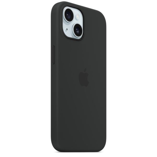Apple Coque en silicone MagSafe Apple iPhone 15 - Black