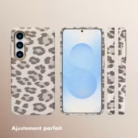 Selencia Coque Sabi imprimé panthère avec MagSafe Samsung Galaxy S25 - Soft Ivory