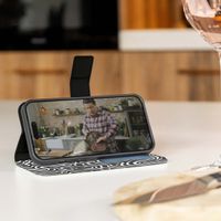 imoshion Étui de télephone portefeuille Design Motorola Moto G34 - Black And White