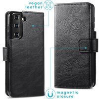 imoshion Étui de télephone portefeuille de luxe Samsung Galaxy S21 Plus - Noir