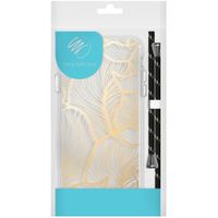 imoshion Coque Design avec cordon Samsung Galaxy A72 - Golden Leaves / Transperent