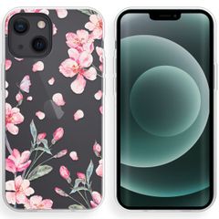 imoshion Coque Design iPhone 13 Mini - Fleur - Rose