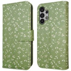 imoshion Étui de téléphone portefeuille Design Samsung Galaxy A32 (5G) - Green Flowers