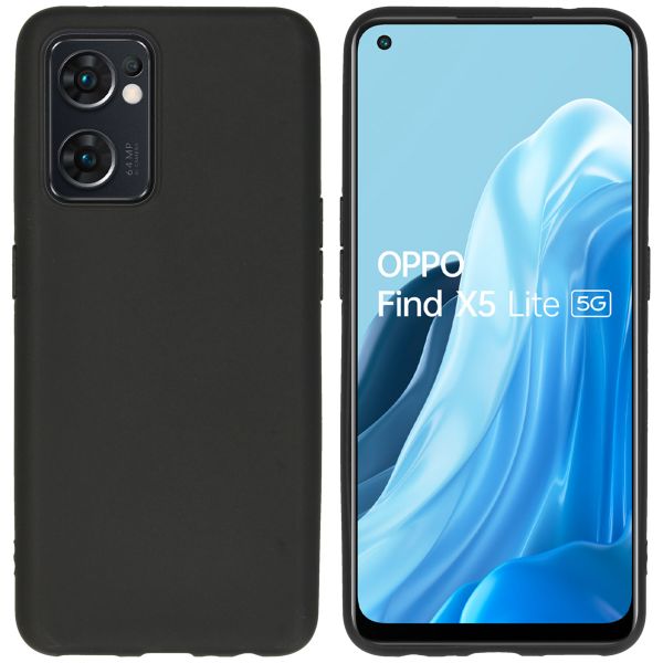 imoshion Coque Couleur pour Oppo Find X5 Lite 5G - Noir