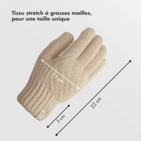 Selencia Gants Tactiles Effet Laine - Femme - Taille M - Beige
