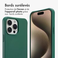 imoshion Coque arrière Color avec cordon amovible et MagSafe Apple iPhone 15 Pro Max - Vert foncé