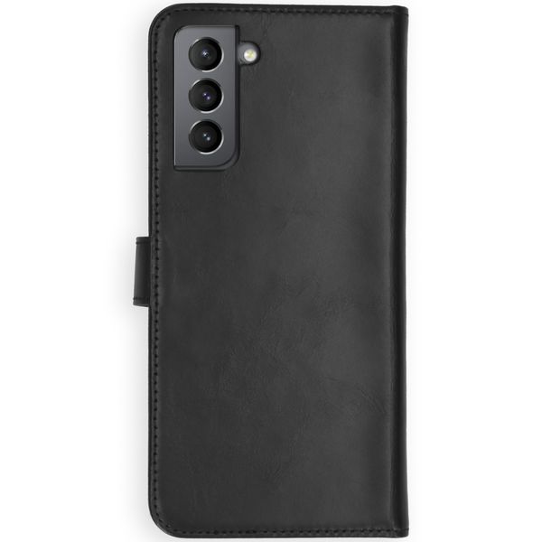 Selencia Étui portefeuille en cuir véritable Samsung Galaxy S21 Plus - Noir