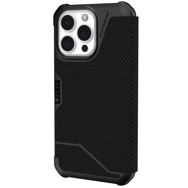 UAG Etui de téléphone portefeuille Metropolis Apple iPhone 13 Pro - Kevlar Black