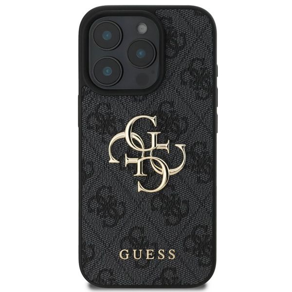 Guess Coque 4G Metal Logo iPhone 16 Pro Max - Noir