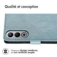 imoshion Étui de téléphone portefeuille Luxe OnePlus Nord CE 4 - Bleu clair