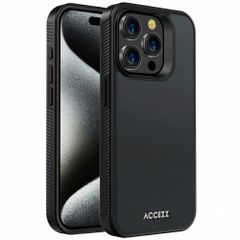 Accezz Coque Givrée Robuste Apple iPhone 15 Pro - Noir