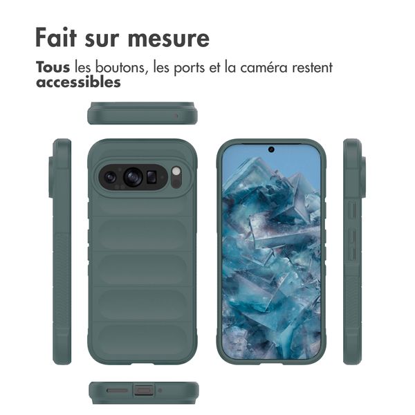 imoshion Coque arrière EasyGrip Google Pixel 9 / 9 Pro - Vert foncé