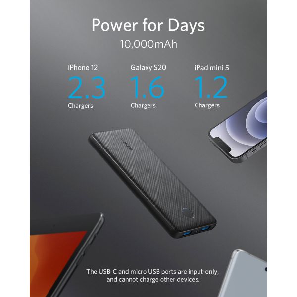 Anker PowerCore III Powerbank - 10.000 mAh - Noir