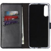 Selencia Étui portefeuille en cuir véritable Samsung Galaxy A50 / A30s - Noir