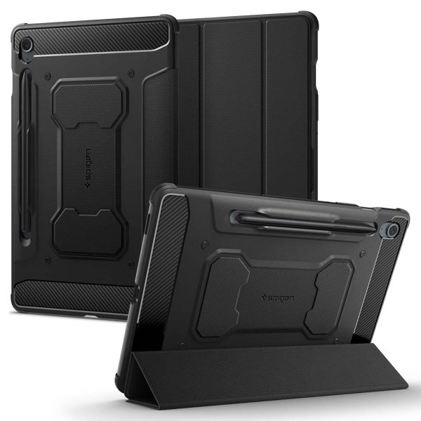 Spigen Coque tablette Rugged Armor Pro Samsung Galaxy Tab S9 FE - Noir