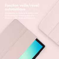 Accezz Coque tablette portefeuille Smart Silicone Samsung Galaxy Tab A11 Plus / A9 Plus - Rose