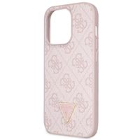 Guess Coque 4G Logo Triangle Strass iPhone 15 Pro - Rose