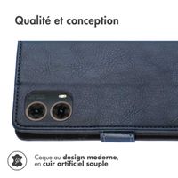 imoshion Étui de télephone portefeuille Motorola Moto G85 - Bleu foncé