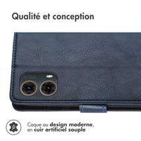 imoshion Étui de téléphone portefeuille Luxe Motorola Moto G85 - Bleu foncé