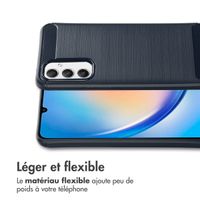 imoshion Coque Brushed Samsung Galaxy A34 (5G) - Bleu foncé