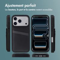 imoshion Coque arrière avec porte-cartes et support Apple iPhone 17 Pro - Noir