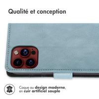 imoshion Étui de téléphone portefeuille Luxe iPhone 15 Pro Max - Bleu clair