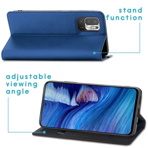 imoshion Étui de téléphone Slim Folio Redmi Note 10 (5G) - Bleu foncé