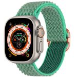 imoshion Bande élastique en nylon Apple Watch Series 1-10 / SE / Ultra (2) - 42/44/45/46/49 mm - Turquoise