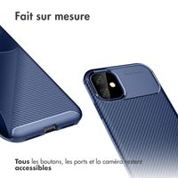 imoshion Coque silicone Carbon iPhone 11 - Bleu