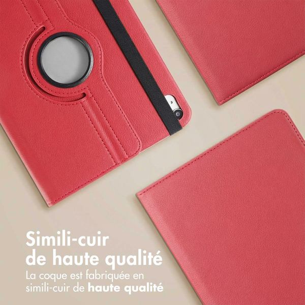 imoshion Coque tablette rotatif à 360° Apple iPad 11 (2025) 11 pouces A16 / iPad 10 (2022) 10.9 pouces - Rouge foncé