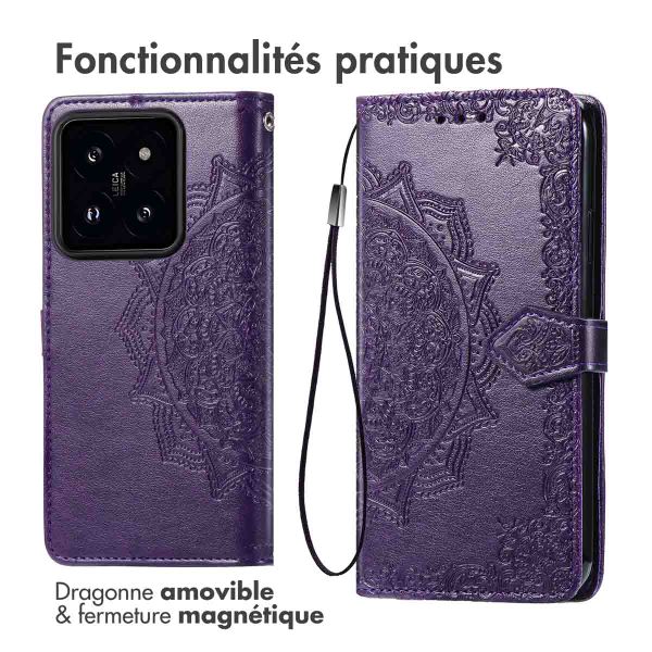 imoshion Etui de télephone Mandala Xiaomi 14T - Violet
